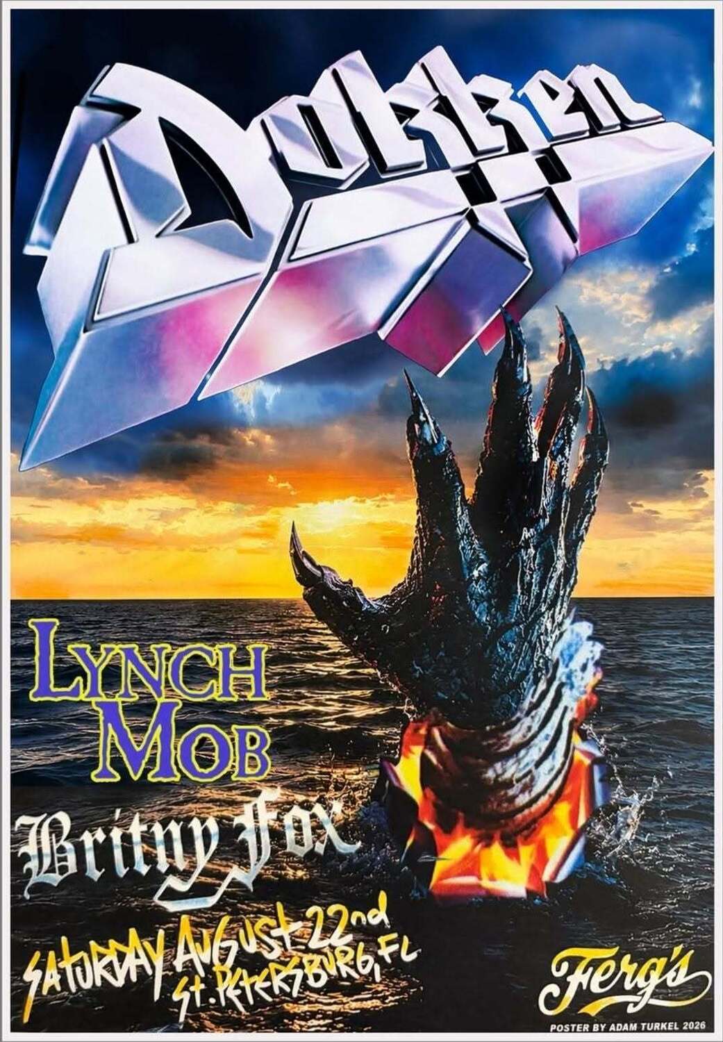 Dokken 2026 tour poster