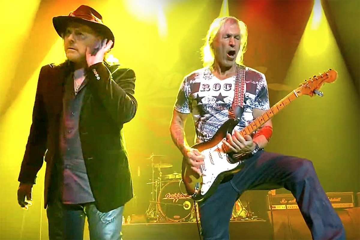 Dokken performing live on stage